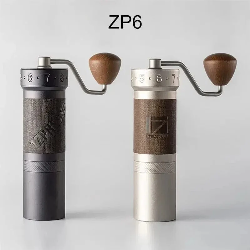 1Zpresso ZP6 Handkurbel-Bohnenmühle Handgebrühter Espresso Tragbare Kaffeemühle Einstellbare 7-Kern-Mahlscheibe 48 mm Gewürzmühle