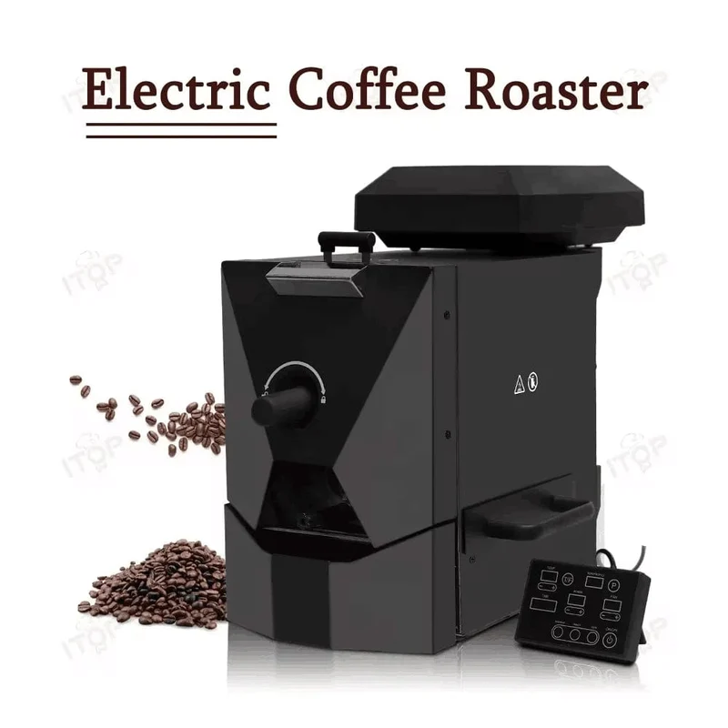 ITOP 500g Kaffeeröster, 3 Röstprogramme, einfache und unterhaltsame Bedienung, Haushalts-Kaffeebohnenröstmaschine mit Rauchfilter