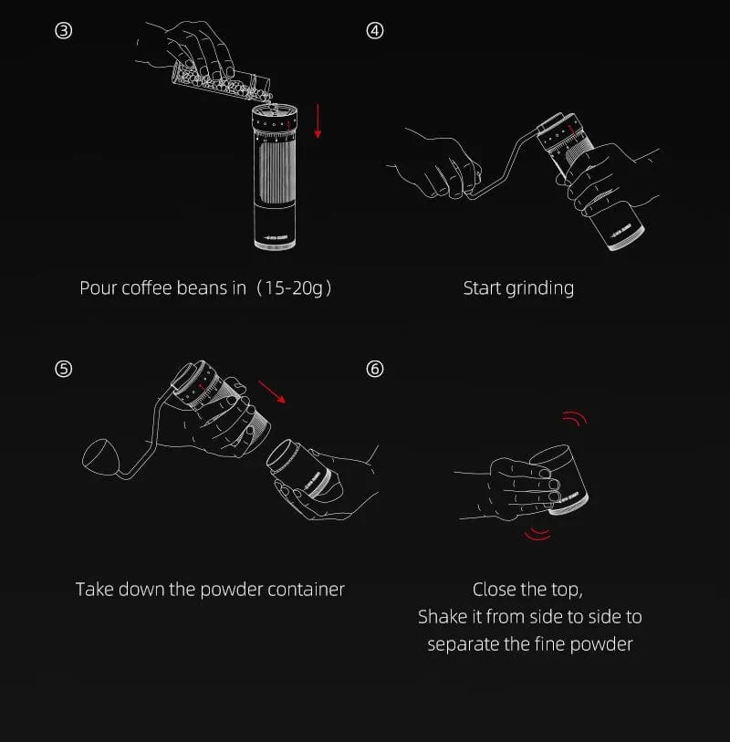 MHW-3BOMBER Manuelle Kaffeemühle mit numerischer Außeneinstellung, konischer Mahlgrad aus Edelstahl, passend für Filterkaffee, Espresso, Barista-Geschenke