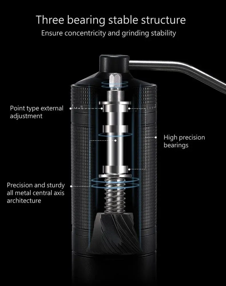 Neu 2024 Kaffeemühle Manuelle 7 Core Bean Kaffeemühle Espresso Tragbare Externe Einstellbare Haushalts Türkische Kaffeemühle