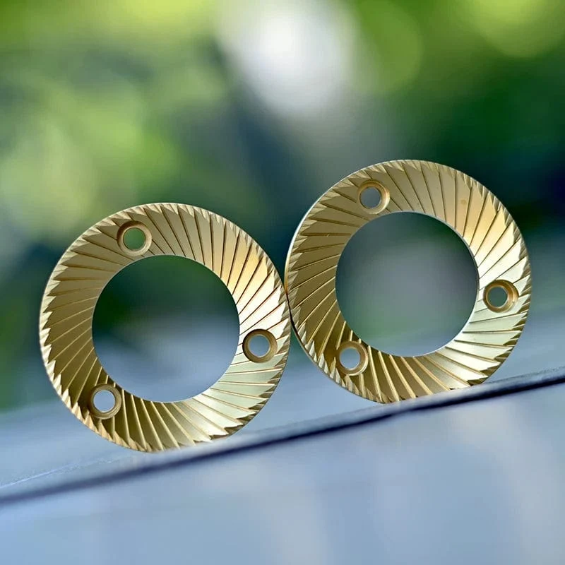 64 mm flache Mahlscheiben mit Titanbeschichtung, süßes, hochgleichmäßiges Mahlen von Espresso, Mahlscheiben für kommerzielle Espresso-Kaffeebohnen
