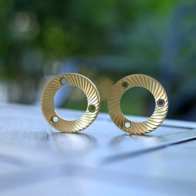 64 mm flache Mahlscheiben mit Titanbeschichtung, süßes, hochgleichmäßiges Mahlen von Espresso, Mahlscheiben für kommerzielle Espresso-Kaffeebohnen