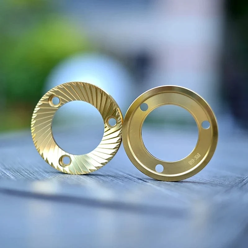 64 mm flache Mahlscheiben mit Titanbeschichtung, süßes, hochgleichmäßiges Mahlen von Espresso, Mahlscheiben für kommerzielle Espresso-Kaffeebohnen