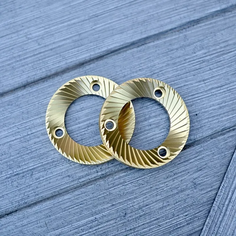 64 mm flache Mahlscheiben mit Titanbeschichtung, süßes, hochgleichmäßiges Mahlen von Espresso, Mahlscheiben für kommerzielle Espresso-Kaffeebohnen