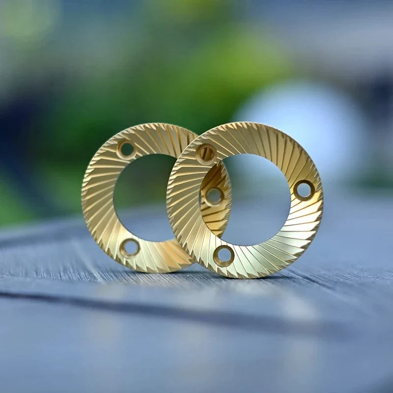 64 mm flache Mahlscheiben mit Titanbeschichtung, süßes, hochgleichmäßiges Mahlen von Espresso, Mahlscheiben für kommerzielle Espresso-Kaffeebohnen