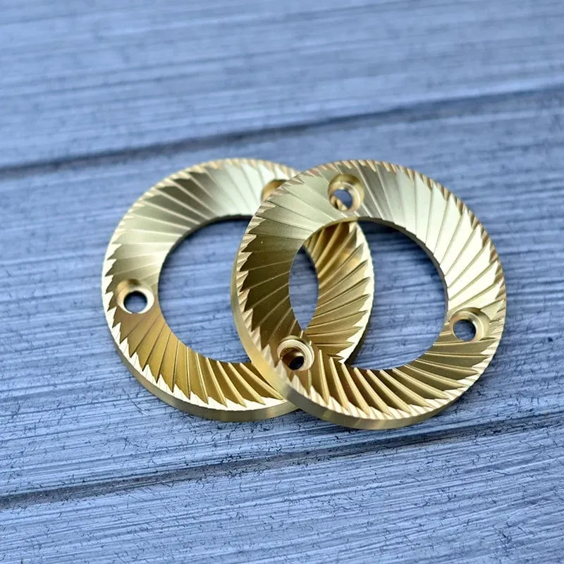 64 mm flache Mahlscheiben mit Titanbeschichtung, süßes, hochgleichmäßiges Mahlen von Espresso, Mahlscheiben für kommerzielle Espresso-Kaffeebohnen