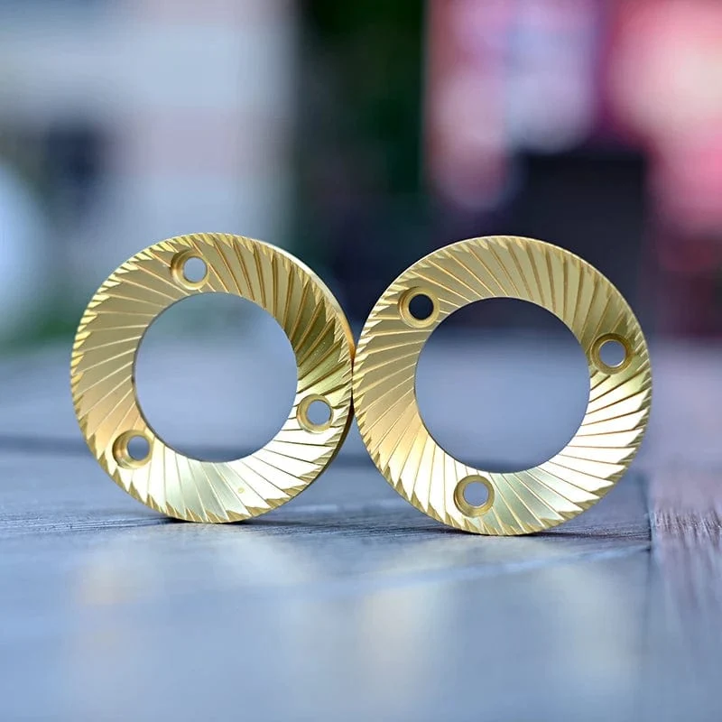 64 mm flache Mahlscheiben mit Titanbeschichtung, süßes, hochgleichmäßiges Mahlen von Espresso, Mahlscheiben für kommerzielle Espresso-Kaffeebohnen