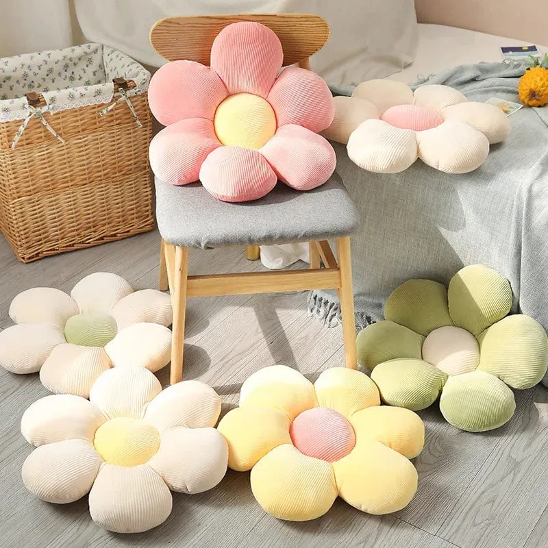35/45 cm Gefülltes Kissen mit sechs Blütenblättern, Sonnenblumenkissen, Erkerfenster, rosa Blume, Sitzkissen fürs Schlafzimmer
