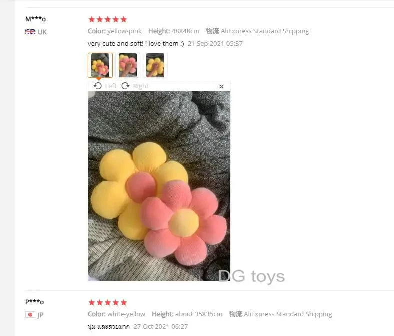 35/45 cm Gefülltes Kissen mit sechs Blütenblättern, Sonnenblumenkissen, Erkerfenster, rosa Blume, Sitzkissen fürs Schlafzimmer