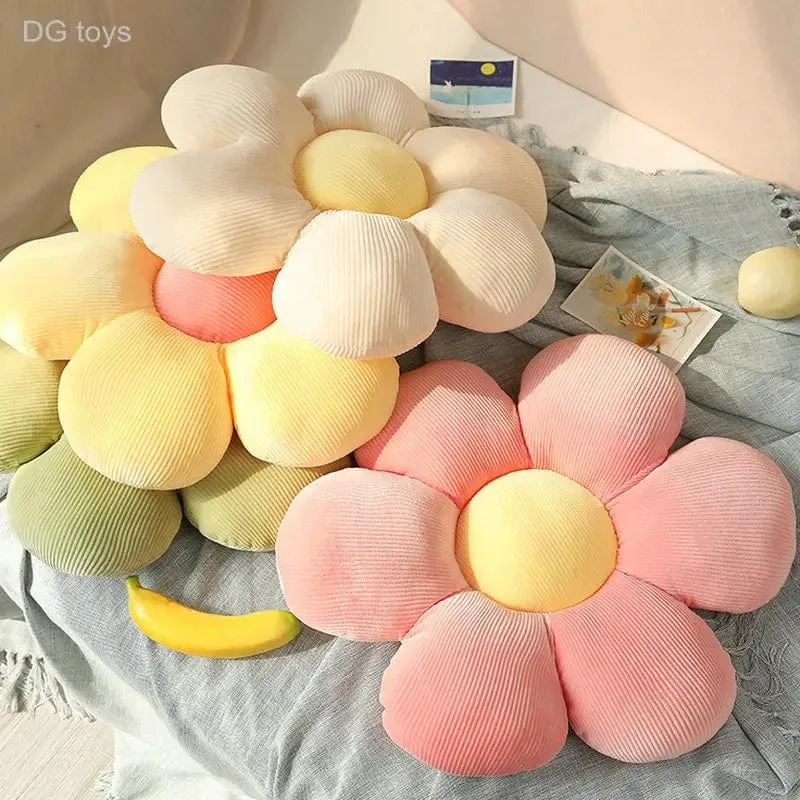 35/45 cm Gefülltes Kissen mit sechs Blütenblättern, Sonnenblumenkissen, Erkerfenster, rosa Blume, Sitzkissen fürs Schlafzimmer