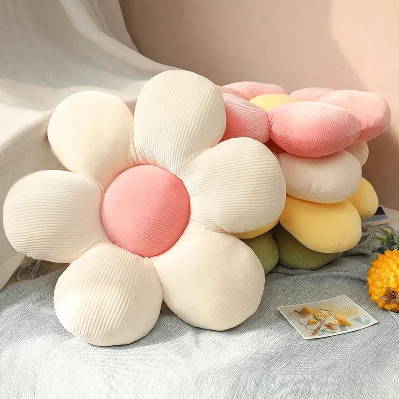 35/45 cm Gefülltes Kissen mit sechs Blütenblättern, Sonnenblumenkissen, Erkerfenster, rosa Blume, Sitzkissen fürs Schlafzimmer