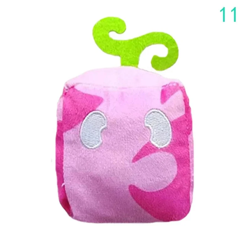 11-15 cm Blox Fruits Anime-Spiel Plüschtier Obst Leopardenmuster Box Plüschtier Weiches Plüschfruchtspielzeug Weihnachtsgeschenk für Kinder
