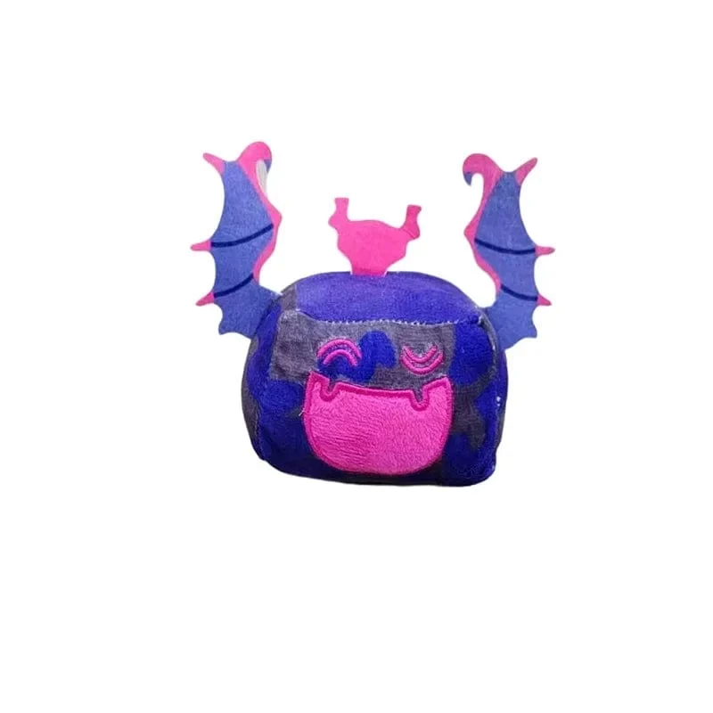 11-15 cm Blox Fruits Anime-Spiel Plüschtier Obst Leopardenmuster Box Plüschtier Weiches Plüschfruchtspielzeug Weihnachtsgeschenk für Kinder