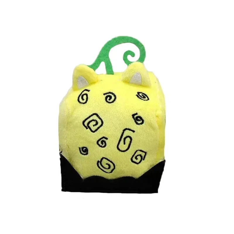 11-15 cm Blox Fruits Anime-Spiel Plüschtier Obst Leopardenmuster Box Plüschtier Weiches Plüschfruchtspielzeug Weihnachtsgeschenk für Kinder