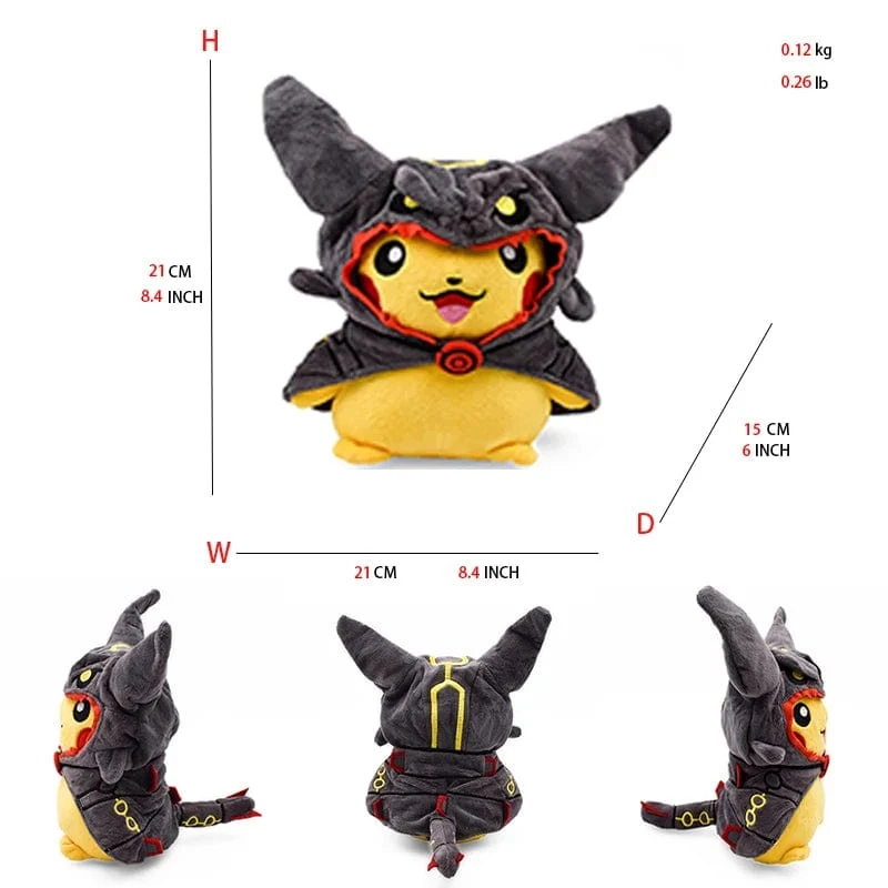 Pikachu Cos Eevee Cosplay Plüschtiere Charizard Peluche Lucario Stofftierpuppe Sammlergeschenk, Cartoon 20-30CM