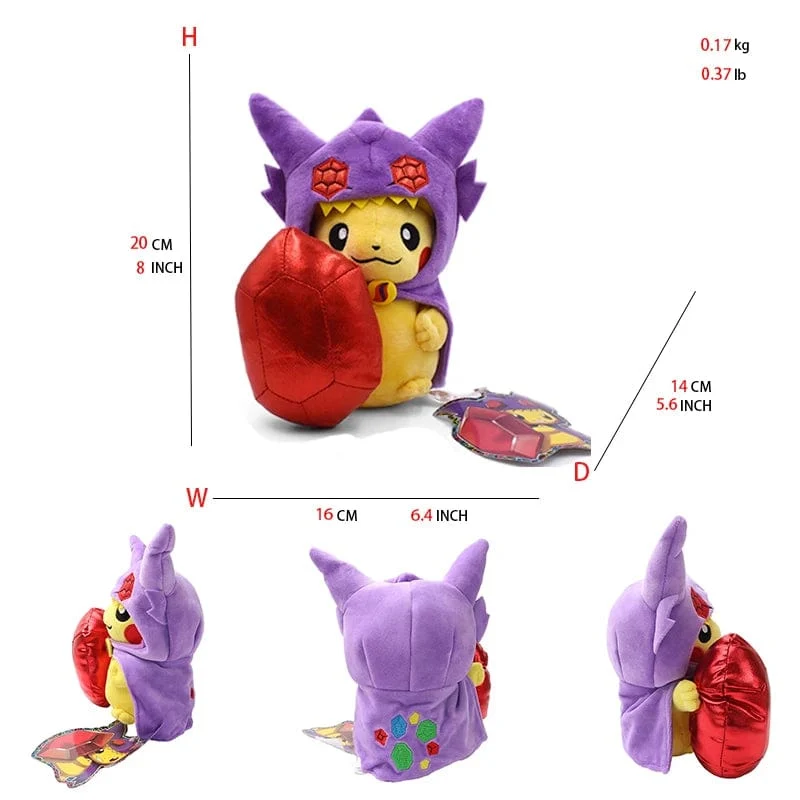 Pikachu Cos Eevee Cosplay Plüschtiere Charizard Peluche Lucario Stofftierpuppe Sammlergeschenk, Cartoon 20-30CM