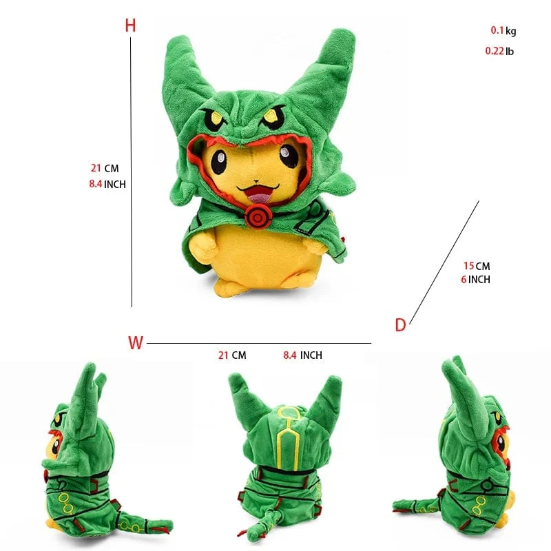 Pikachu Cos Eevee Cosplay Plüschtiere Charizard Peluche Lucario Stofftierpuppe Sammlergeschenk, Cartoon 20-30CM