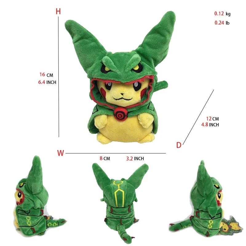 Pikachu Cos Eevee Cosplay Plüschtiere Charizard Peluche Lucario Stofftierpuppe Sammlergeschenk, Cartoon 20-30CM