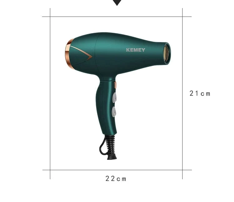 Kemei 3500 W Haartrockner mit heißem und kaltem Wind, faltbarer, kompakter Föhn, Haarstyling-Tools für Salons und den Hausgebrauch