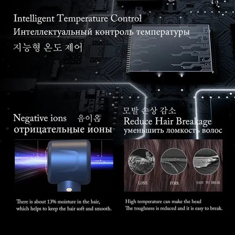 Professioneller Super-Haartrockner Persönliche Haarpflege Styling Negative Ionen Salon Werkzeug Konstante Anion Elektrische Blattlose Haartrockner