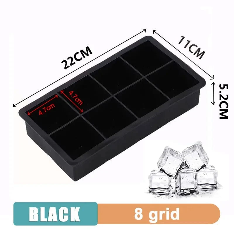 160 Grid Big Ice Tray Mold Giant Jumbo Large Food Grade Silikon Ice Cube Square Tray Mold DIY Ice Maker Ice Cube Tray
