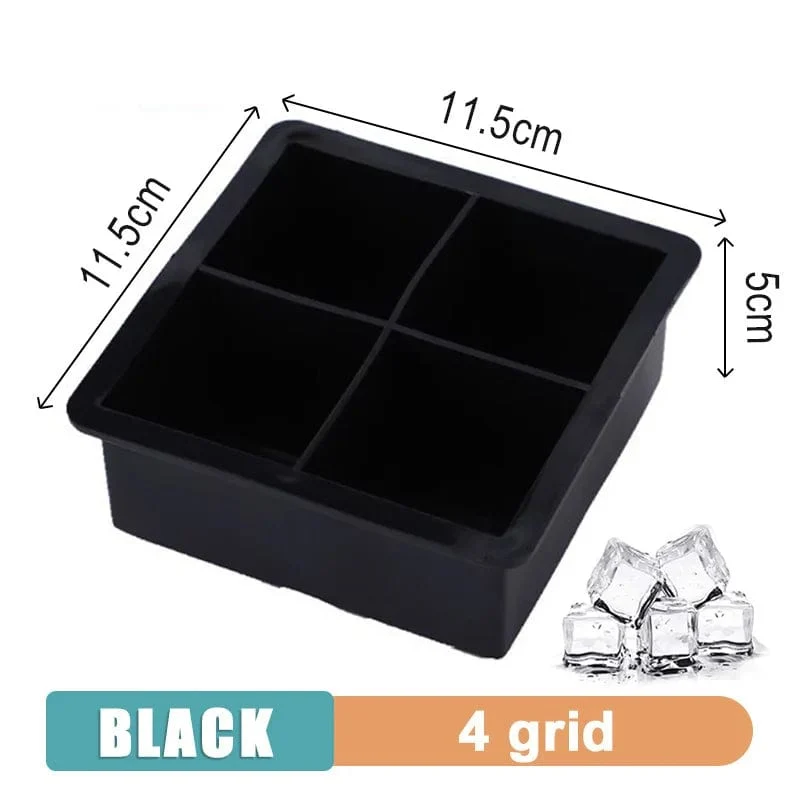 160 Grid Big Ice Tray Mold Giant Jumbo Large Food Grade Silikon Ice Cube Square Tray Mold DIY Ice Maker Ice Cube Tray