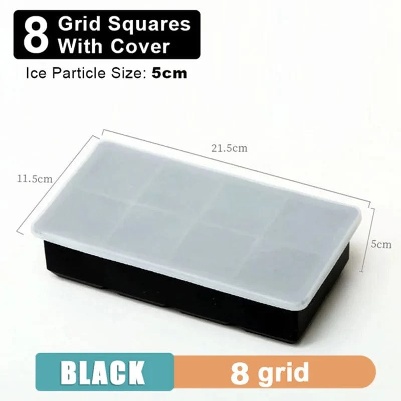 160 Grid Big Ice Tray Mold Giant Jumbo Large Food Grade Silikon Ice Cube Square Tray Mold DIY Ice Maker Ice Cube Tray