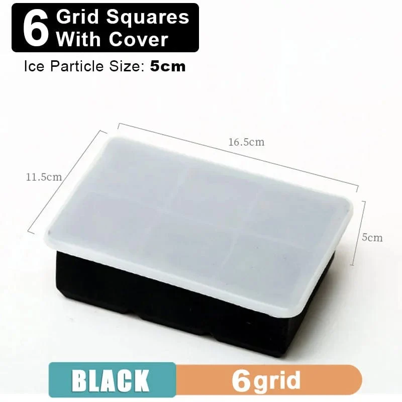 160 Grid Big Ice Tray Mold Giant Jumbo Large Food Grade Silikon Ice Cube Square Tray Mold DIY Ice Maker Ice Cube Tray