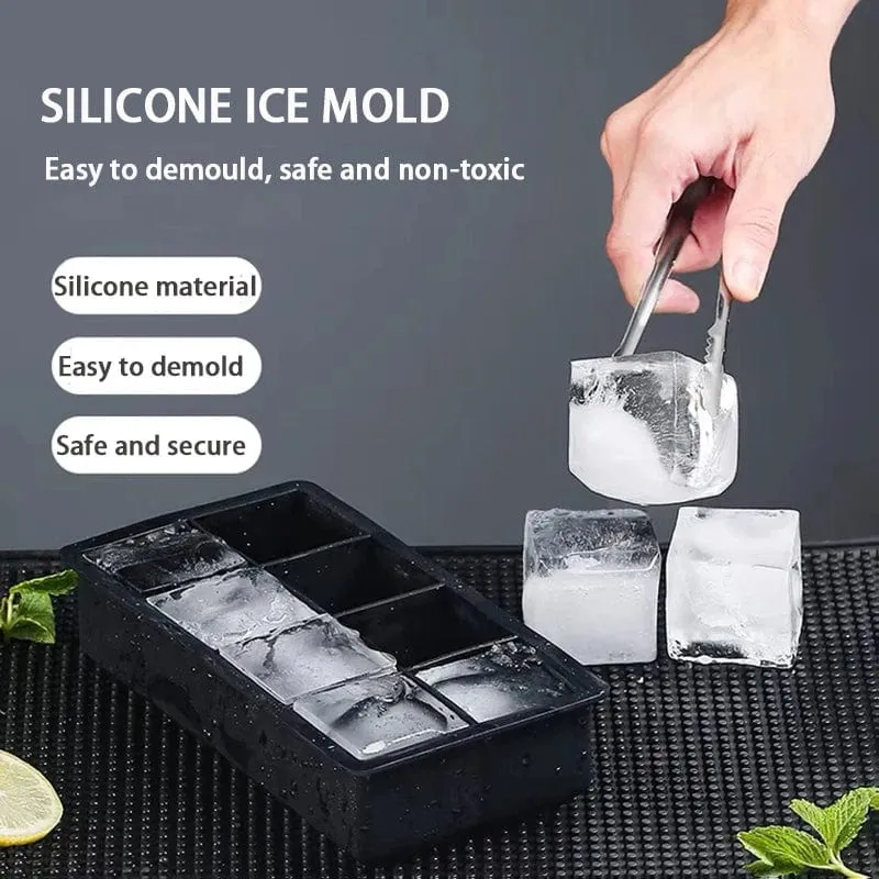 160 Grid Big Ice Tray Mold Giant Jumbo Large Food Grade Silikon Ice Cube Square Tray Mold DIY Ice Maker Ice Cube Tray