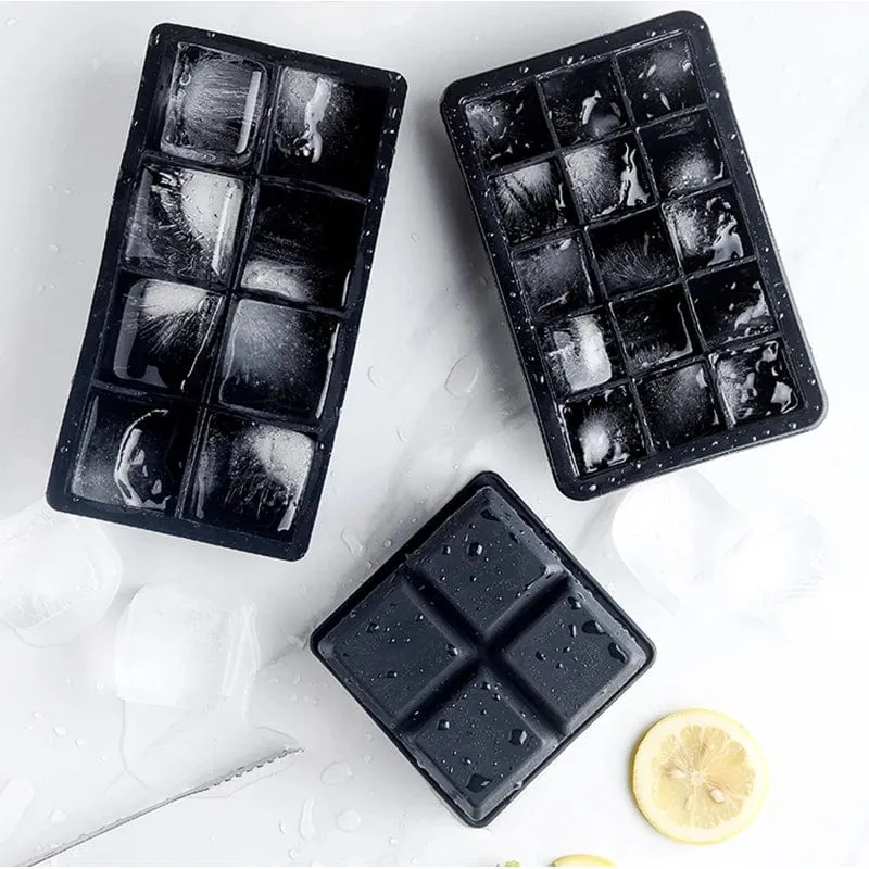 160 Grid Big Ice Tray Mold Giant Jumbo Large Food Grade Silikon Ice Cube Square Tray Mold DIY Ice Maker Ice Cube Tray