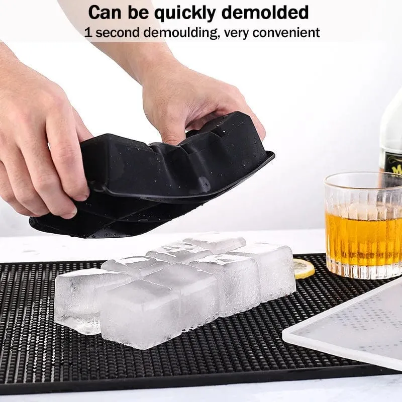 160 Grid Big Ice Tray Mold Giant Jumbo Large Food Grade Silikon Ice Cube Square Tray Mold DIY Ice Maker Ice Cube Tray