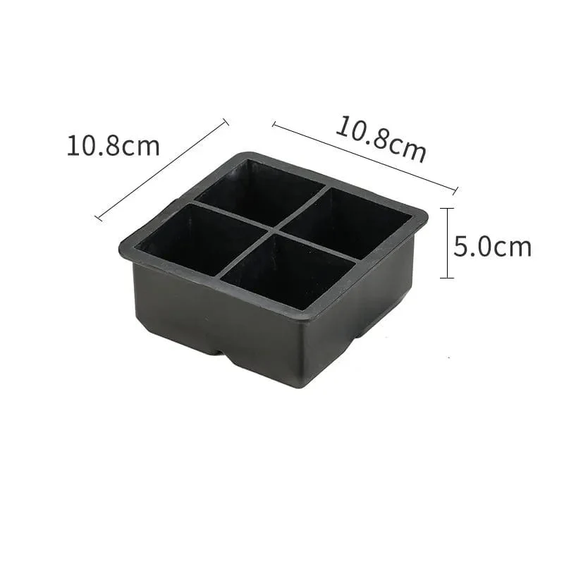 8 große Eiswürfelschalenform Riesen-Jumbo-Eiswürfelschale aus lebensmittelechtem Silikon, quadratische Eiswürfelschale, DIY-Eiswürfelbereiter