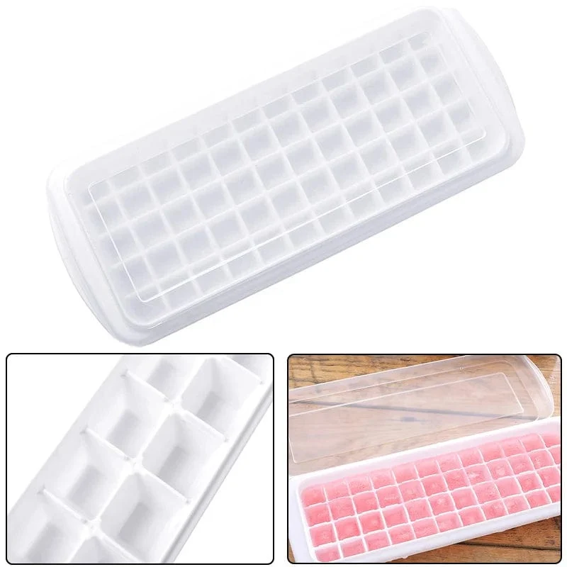 12/48/60 Grids Ice Cube Tray Kunststoff Ice Cube Maker Kugel Form für Cocktail Saft Whisky Ice Cube Tray Mit Deckel Küche Werkzeug