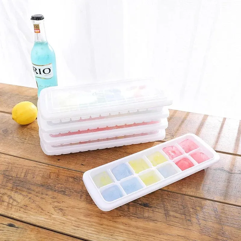 12/48/60 Grids Ice Cube Tray Kunststoff Ice Cube Maker Kugel Form für Cocktail Saft Whisky Ice Cube Tray Mit Deckel Küche Werkzeug