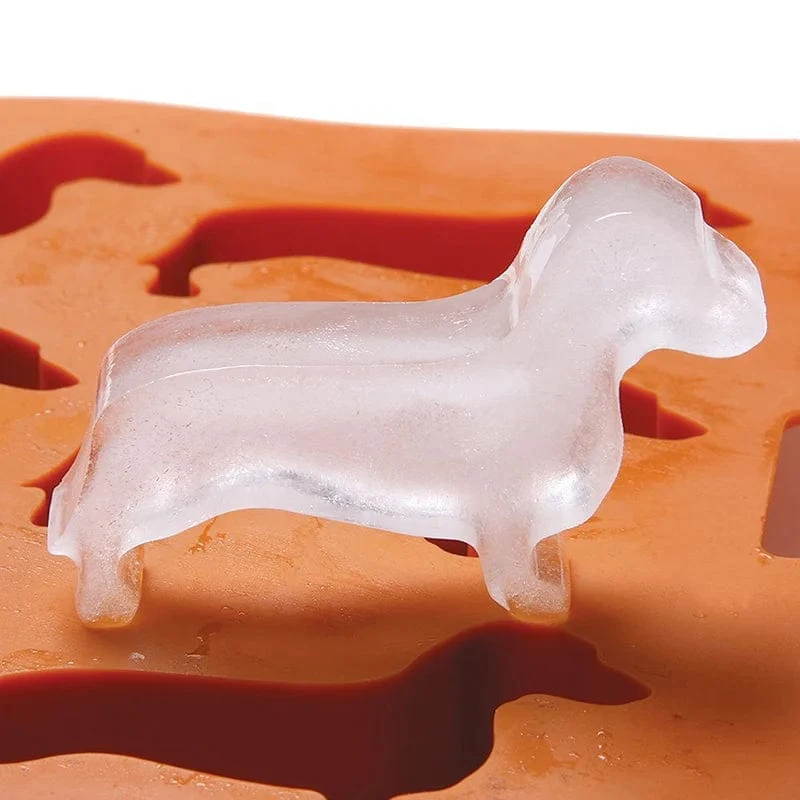 Kreative Silikon-Eiswürfelform in Dackel-Welpenform, Schokoladenkeksform, DIY-Eiswürfelschale, Küchenwerkzeuge, Silikonform-Gadgets