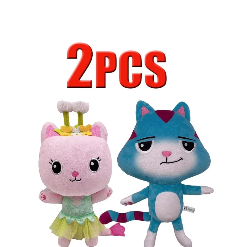 25cm 7-teiliges Gabby Puppenhaus Plüschtier Cartoon Stofftier Meerjungfrau Katze Meerjungfrau Plüschpuppe Kinder Weihnachtsgeschenk