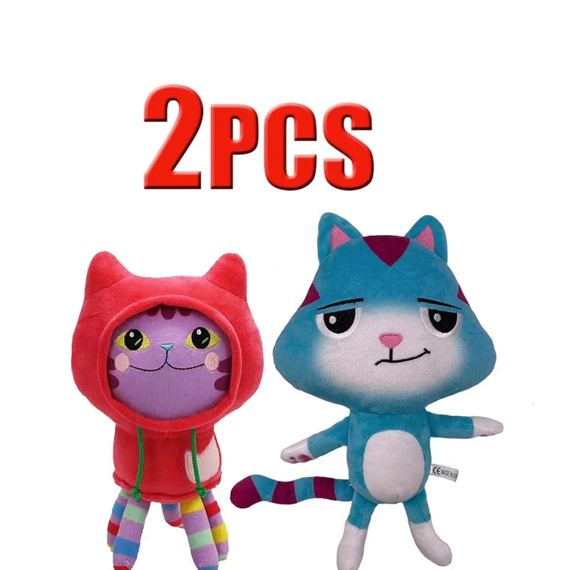 25cm 7-teiliges Gabby Puppenhaus Plüschtier Cartoon Stofftier Meerjungfrau Katze Meerjungfrau Plüschpuppe Kinder Weihnachtsgeschenk