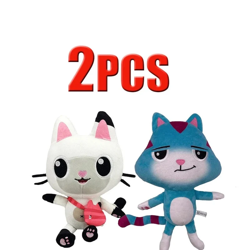 25cm 7-teiliges Gabby Puppenhaus Plüschtier Cartoon Stofftier Meerjungfrau Katze Meerjungfrau Plüschpuppe Kinder Weihnachtsgeschenk