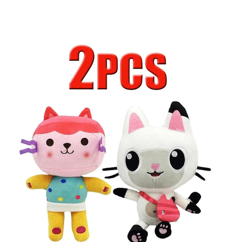 25cm 7-teiliges Gabby Puppenhaus Plüschtier Cartoon Stofftier Meerjungfrau Katze Meerjungfrau Plüschpuppe Kinder Weihnachtsgeschenk