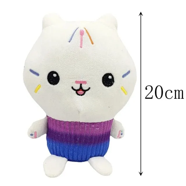 25cm 7-teiliges Gabby Puppenhaus Plüschtier Cartoon Stofftier Meerjungfrau Katze Meerjungfrau Plüschpuppe Kinder Weihnachtsgeschenk