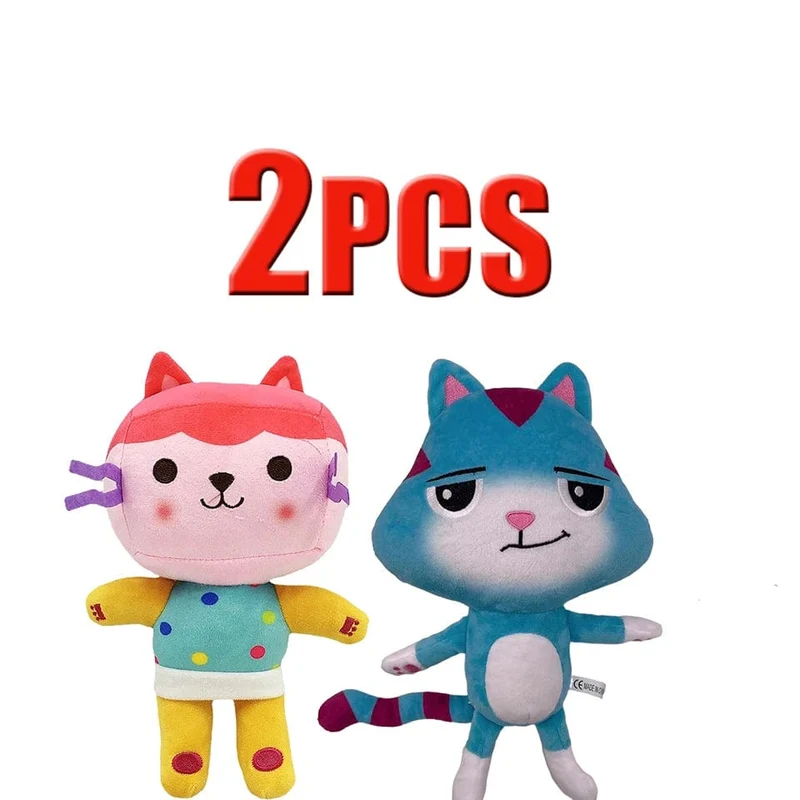25cm 7-teiliges Gabby Puppenhaus Plüschtier Cartoon Stofftier Meerjungfrau Katze Meerjungfrau Plüschpuppe Kinder Weihnachtsgeschenk