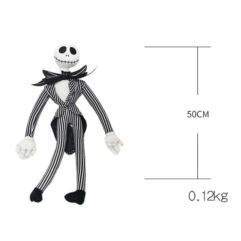 50 cm Der Albtraum vor Weihnachten Jack Skellington Plüschtiere Puppe Skelett Jake Plüsch Stofftiere für Kinder Kinder Geschenke
