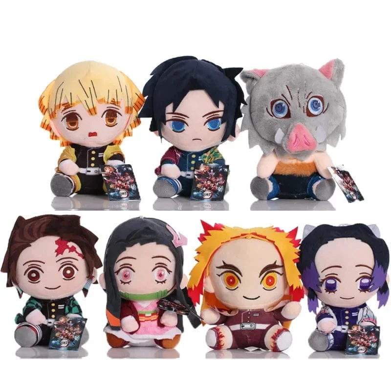 20 cm Dämonentöter Plüschpuppe Tanjirou Nezuko Zenitsu Anime Film Stofftier Kimetsu No Yaiba Spiel Plüschtier Figur Kinder Geschenk