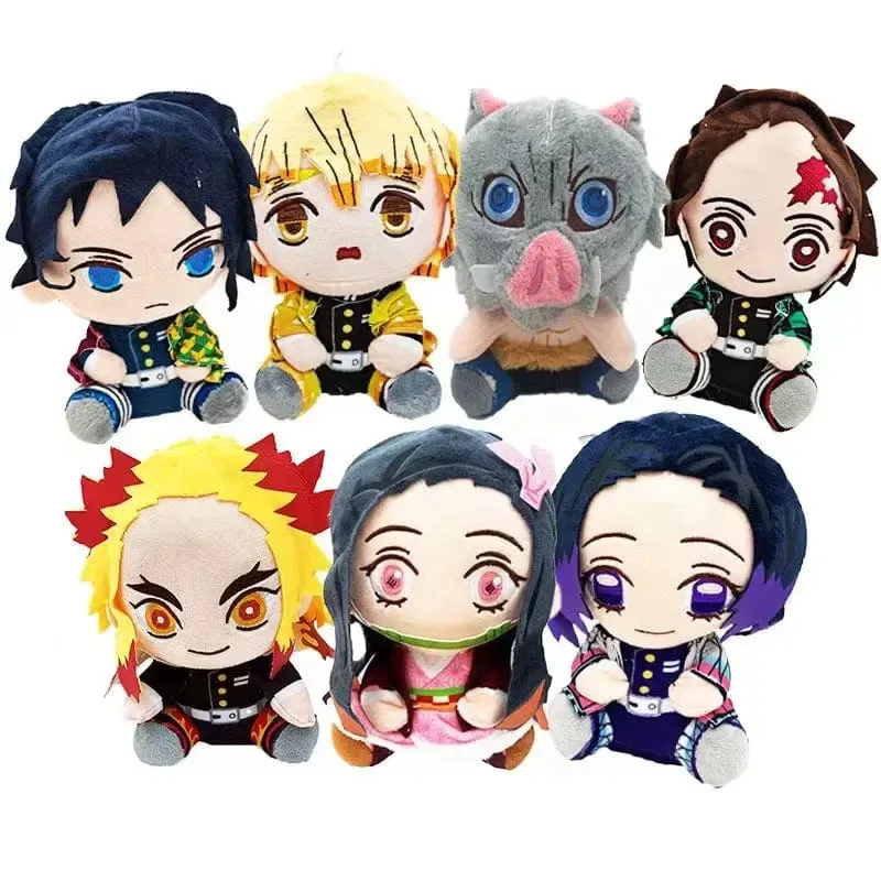 20 cm Dämonentöter Plüschpuppe Tanjirou Nezuko Zenitsu Anime Film Stofftier Kimetsu No Yaiba Spiel Plüschtier Figur Kinder Geschenk