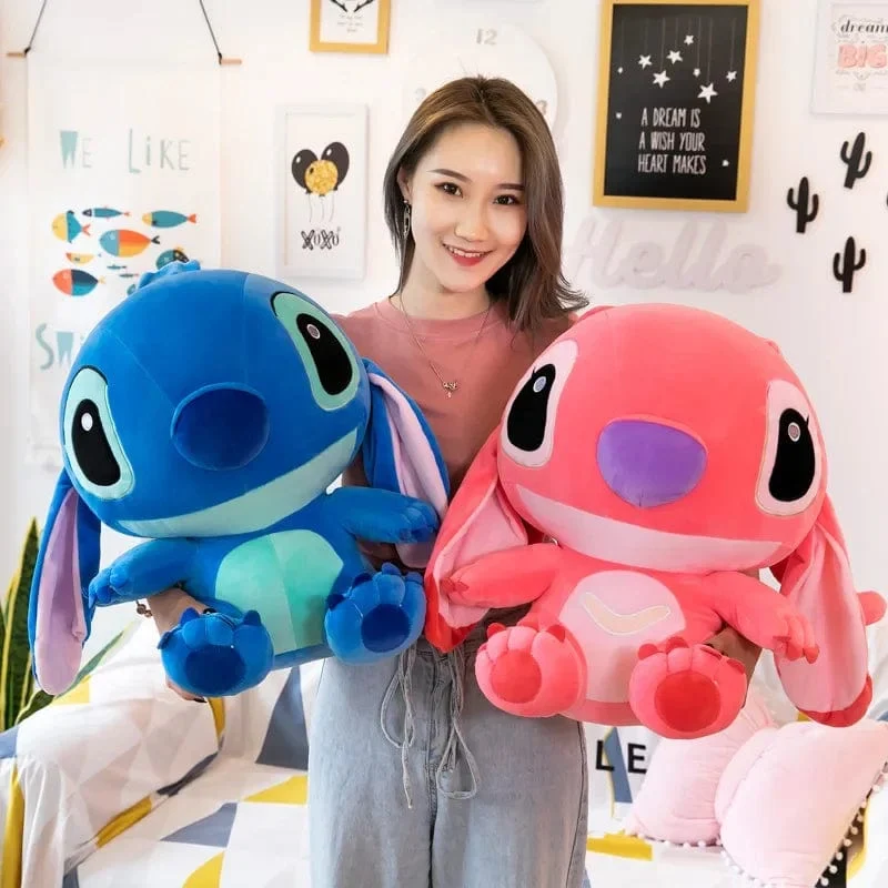 60 cm Riesen Disney Lilo & Stitch Paar Modelle Cartoon Gefüllte Plüsch Anime Plushs Baby Spielzeug Anhänger Spielzeug Kawaii Kinder Geburtstag Geschenk