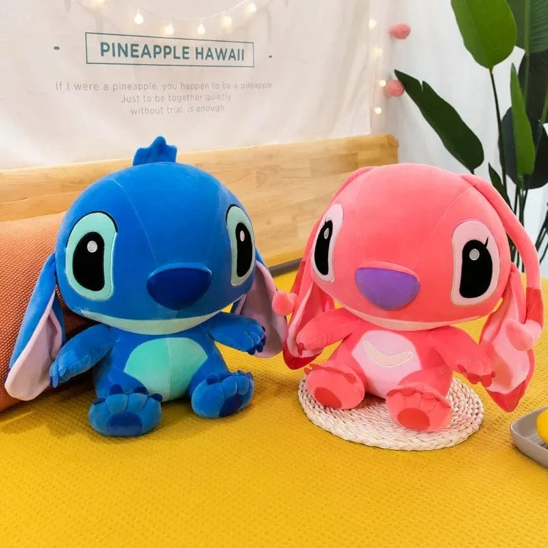 60 cm Riesen Disney Lilo & Stitch Paar Modelle Cartoon Gefüllte Plüsch Anime Plushs Baby Spielzeug Anhänger Spielzeug Kawaii Kinder Geburtstag Geschenk