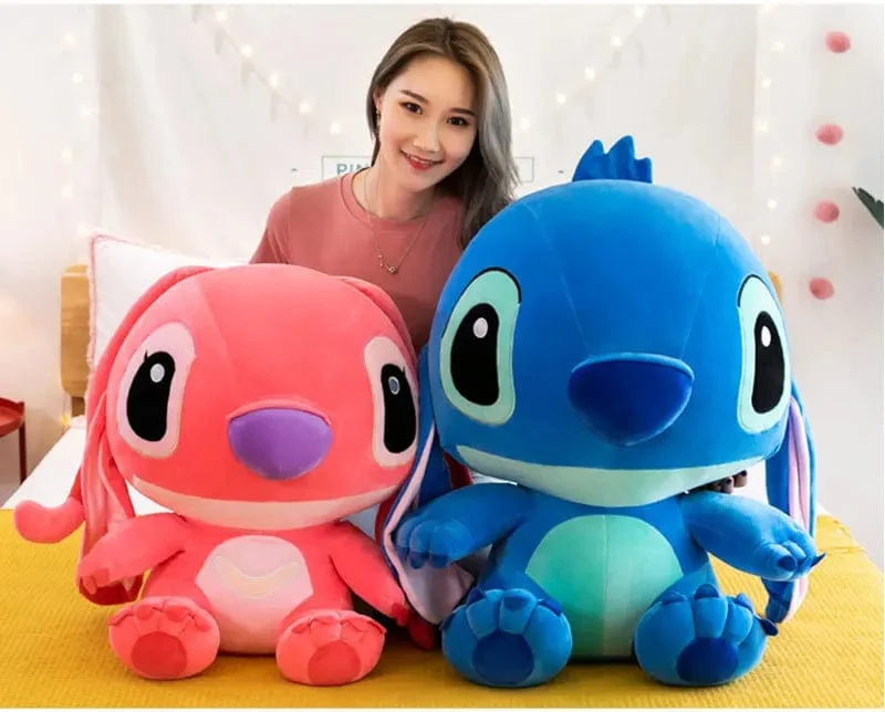 60 cm Riesen Disney Lilo & Stitch Paar Modelle Cartoon Gefüllte Plüsch Anime Plushs Baby Spielzeug Anhänger Spielzeug Kawaii Kinder Geburtstag Geschenk