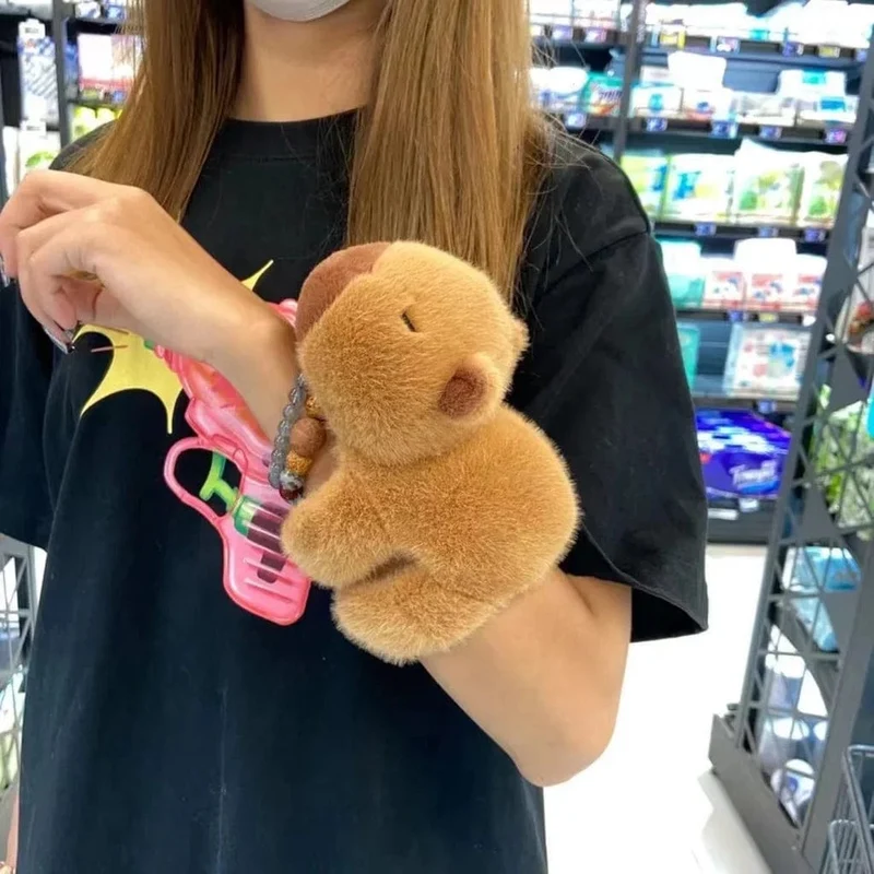 Rytanda Capybara Clap Circle Spielzeug Slap Snap Wrap Armband Armband Capybara Plüsch Handring Spaß Pop Kreise Kinder Weihnachtsgeschenk