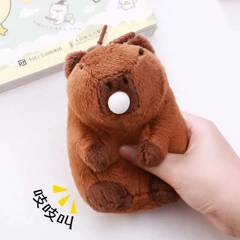 Rytanda Capybara Clap Circle Spielzeug Slap Snap Wrap Armband Armband Capybara Plüsch Handring Spaß Pop Kreise Kinder Weihnachtsgeschenk