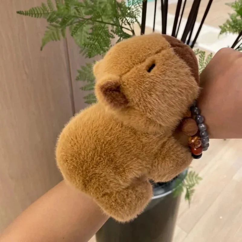 Rytanda Capybara Clap Circle Spielzeug Slap Snap Wrap Armband Armband Capybara Plüsch Handring Spaß Pop Kreise Kinder Weihnachtsgeschenk